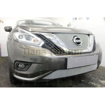Защита радиатора Nissan Murano Z52 2014- chrome низ PREMIUM