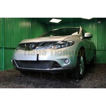 Защита радиатора Nissan Murano Z51 (рестайлинг) 2010-2015 black PREMIUM