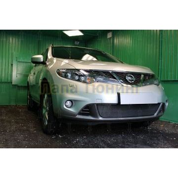 Защита радиатора Nissan Murano Z51 (рестайлинг) 2010-2015 black PREMIUM