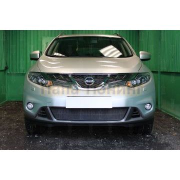 Защита радиатора Nissan Murano Z51 (рестайлинг) 2010-2015 black PREMIUM