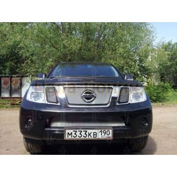 Защита радиатора Nissan Pathfinder (NAVARA) 2012-2014 chrome верх PREMIUM