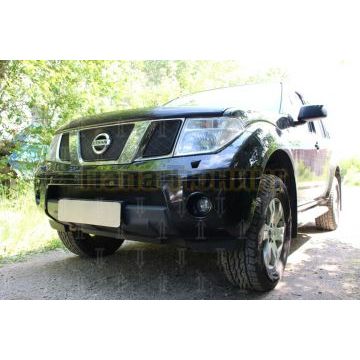 Защита радиатора Nissan Pathfinder III 2004-2010/Navara III (D40) 2005-2010 chrome верх