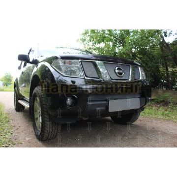 Защита радиатора Nissan Pathfinder III 2004-2010/Navara III (D40) 2005-2010 chrome низ