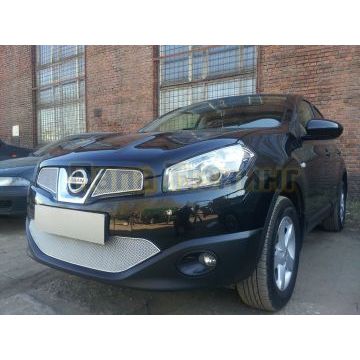 Защита радиатора Nissan Qashqai 2011-2014 chrome низ PREMIUM