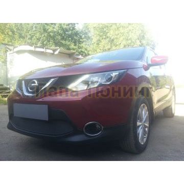 Защита радиатора Nissan Qashqai 2014-2019 black PREMIUM