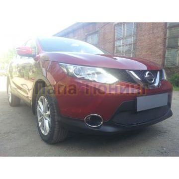Защита радиатора Nissan Qashqai 2014-2019 black PREMIUM