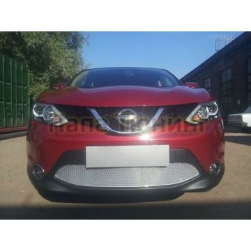 Защита радиатора Nissan Qashqai 2014-2019 chrome PREMIUM
