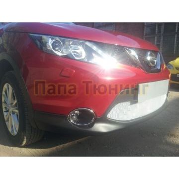 Защита радиатора Nissan Qashqai 2014-2019 chrome PREMIUM