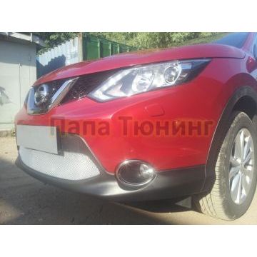 Защита радиатора Nissan Qashqai 2014-2019 chrome PREMIUM