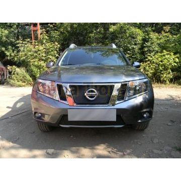 Защита радиатора Nissan Terrano 2014- black низ