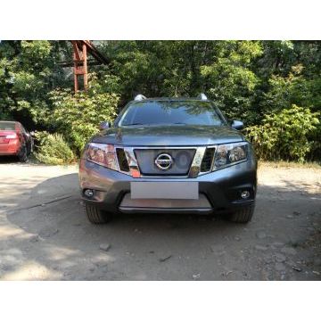 Защита радиатора Nissan Terrano 2014- chrome низ