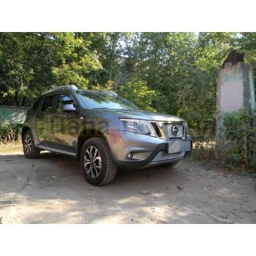 Защита радиатора Nissan Terrano 2014- chrome низ