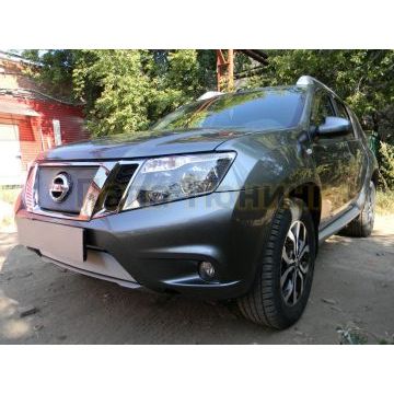 Защита радиатора Nissan Terrano 2014- chrome низ