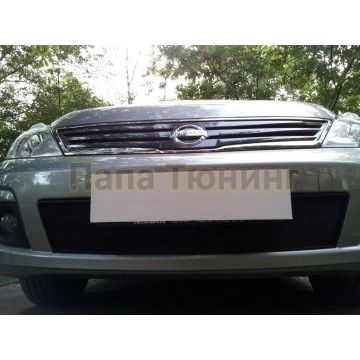 Защита радиатора Nissan Tiida hb рестайлинг 2010-2014 black