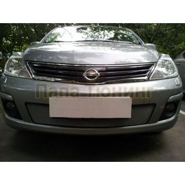 Защита радиатора Nissan Tiida hb рестайлинг 2010-2014 chrome