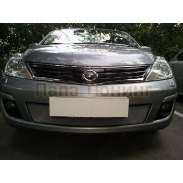Защита радиатора Nissan Tiida hb рестайлинг 2010-2014 chrome