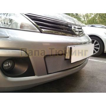 Защита радиатора Nissan Tiida hb рестайлинг 2010-2014 chrome