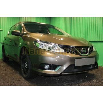 Защита радиатора Nissan Tiida II 2015- black