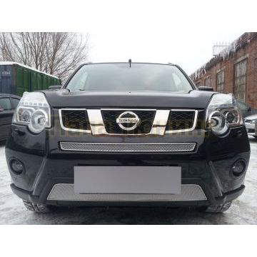 Защита радиатора Nissan X-Trail 2011-2014 chrome середина PREMIUM
