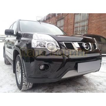 Защита радиатора Nissan X-Trail 2011-2014 chrome середина PREMIUM