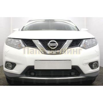 Защита радиатора Nissan X-Trail T32 2015-2018 c парктроником black PREMIUM