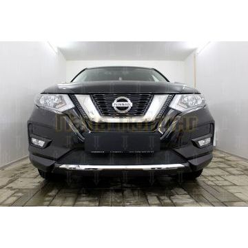 Защита радиатора Nissan X-Trail T32 2018- black середина