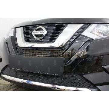 Защита радиатора Nissan X-Trail T32 2018- black середина
