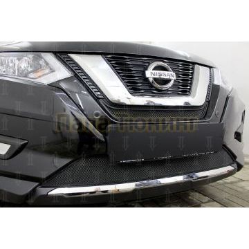 Защита радиатора Nissan X-Trail T32 2018- black середина