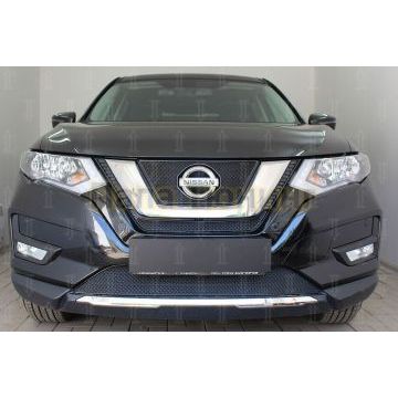 Защита радиатора Nissan X-Trail T32 2018- black середина PREMIUM