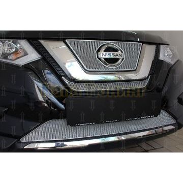 Защита радиатора Nissan X-Trail T32 2018- chrome середина PREMIUM