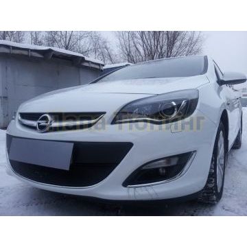 Защита радиатора Opel Astra J 2012- рестайлинг black