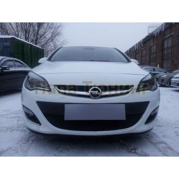 Защита радиатора Opel Astra J 2012- рестайлинг black