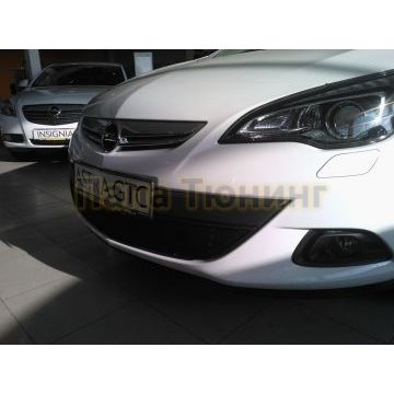 Защита радиатора Opel Astra J GTC 2011- black