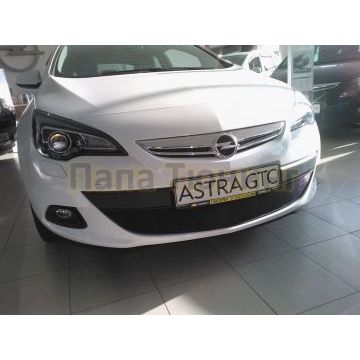 Защита радиатора Opel Astra J GTC 2011- black