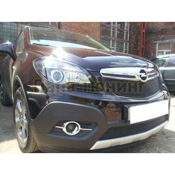 Защита радиатора Opel Mokka 2012- black низ