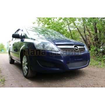 Защита радиатора Opel Zafira B 2008-2012 рестайлинг black низ