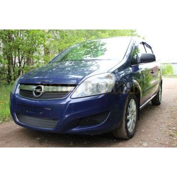 Защита радиатора Opel Zafira B 2008-2012 рестайлинг black низ