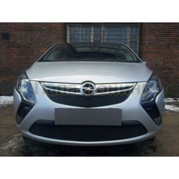 Защита радиатора Opel Zafira Tourer 2012- black низ