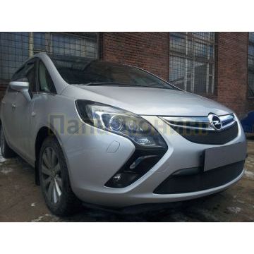 Защита радиатора Opel Zafira Tourer 2012- black низ