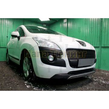 Защита радиатора Peugeot 3008 2009-2013 black середина