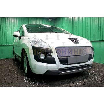 Защита радиатора Peugeot 3008 2009-2013 chrome середина