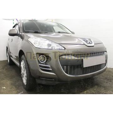 Защита радиатора Peugeot 4007 2007-2013 black низ