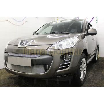 Защита радиатора Peugeot 4007 2007-2013 chrome низ