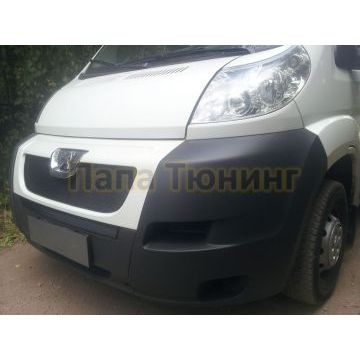 Защита радиатора Peugeot Boxer 2006-2014 black середина