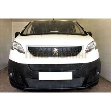 Защита радиатора Peugeot Expert 2018- (2 части) black центральные