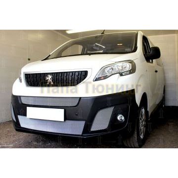 Защита радиатора Peugeot Expert 2018- (2 части) chrome центральные