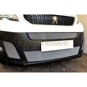 Защита радиатора Peugeot Expert 2018- (2 части) chrome центральные