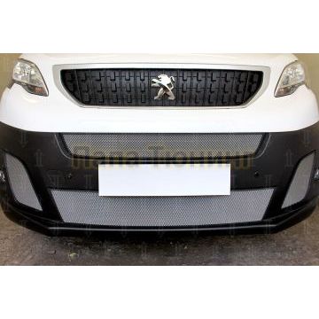 Защита радиатора Peugeot Expert 2018- (2 части) chrome центральные