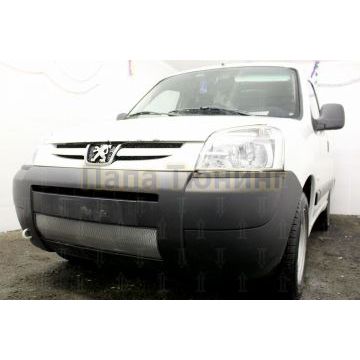 Защита радиатора Peugeot Partner I (рестайлинг) 2002-2012 chrome низ