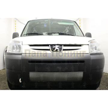 Защита радиатора Peugeot Partner I (рестайлинг) 2002-2012 chrome низ